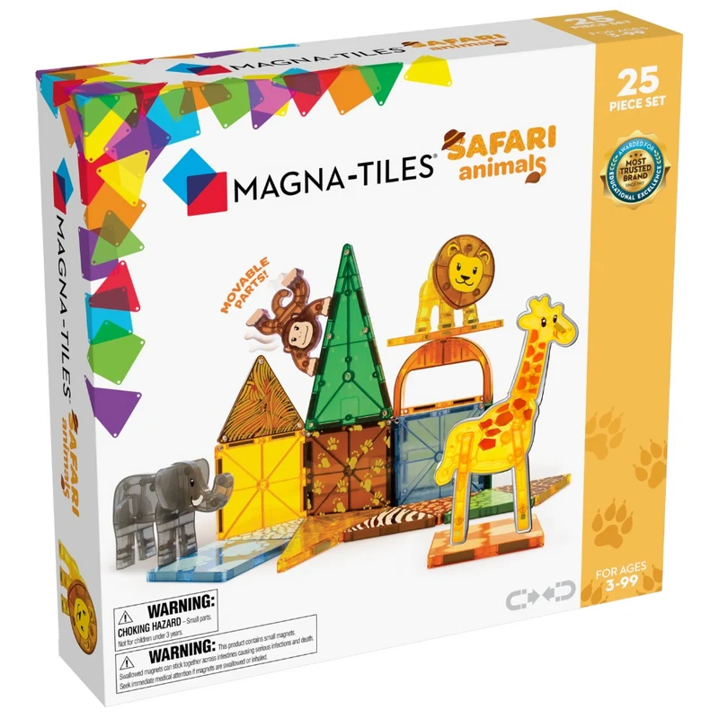 Magnetbausteine – Safari-Tiere 25 Teile
