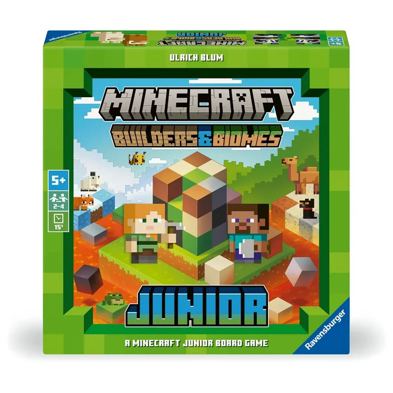 Ravensburger - Minecraft Brettspiel Builders & Biomes Junior