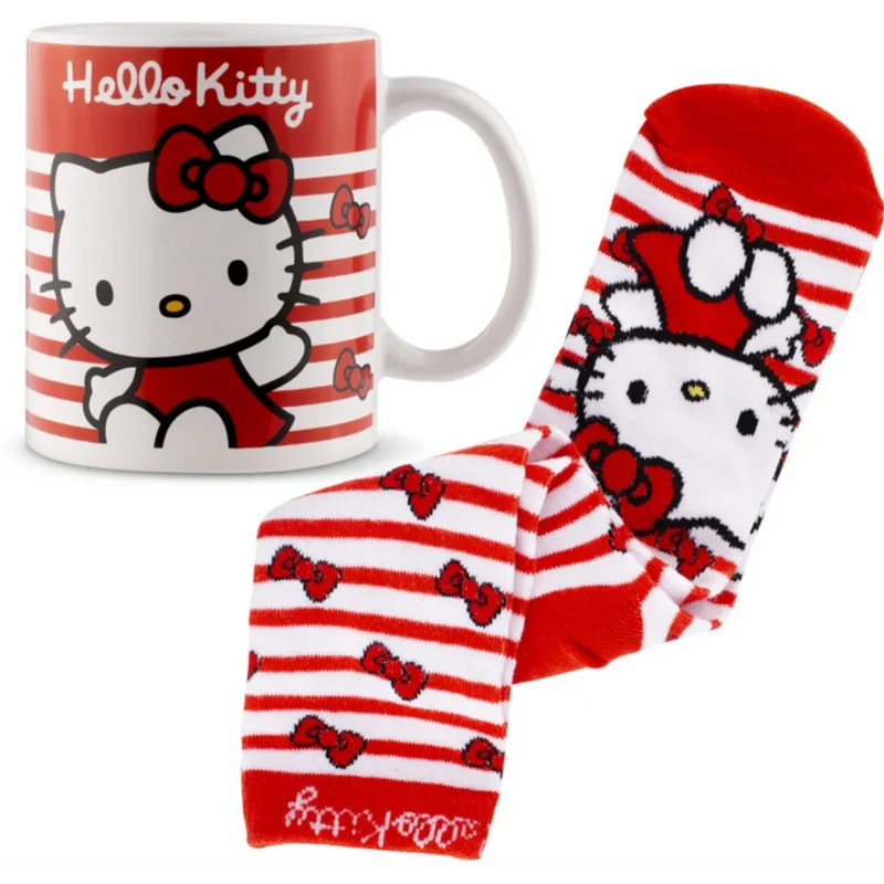 Hello Kitty Geschenkeset 2 Tasse 350 ml mit Socke