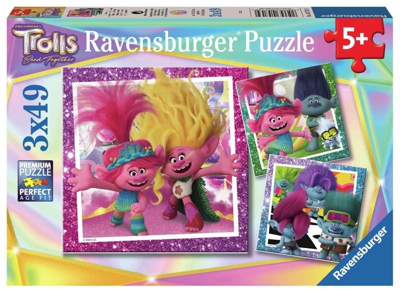DMG Ravensburger Trolls - Can't Stop the Pop! (3 x 49 pcs) (DAMAGED BOX)
