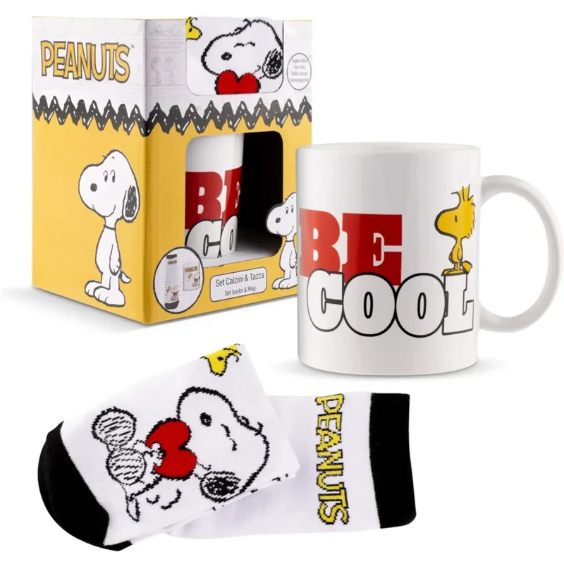 Peanuts Geschenkeset 1 Tasse 350 ml mit Socke