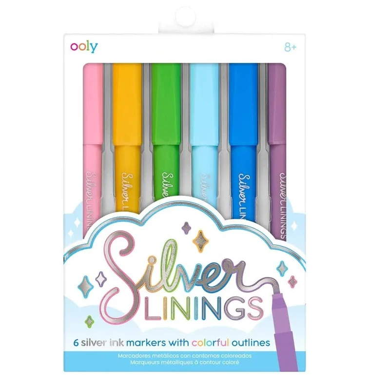 Metallische Filzstifte mit Kontur – Silver Linings