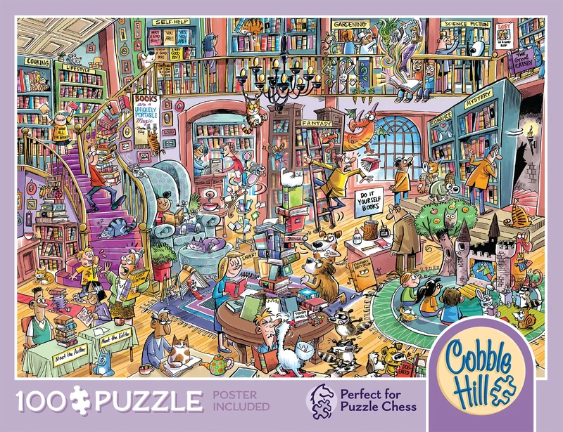 Puzzle Chess - Bookshop Bedlam, Dave Whamond (100pcs)