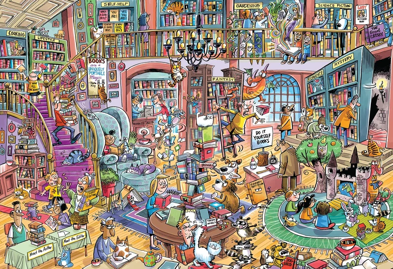 Puzzle Chess - Bookshop Bedlam, Dave Whamond (100pcs)