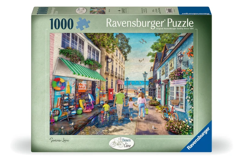 PFG Ravensburger No. 3 Down The Lane - Seaview Lane (1000pcs) (Usage/Used - PUZZLES FOR GOOD)