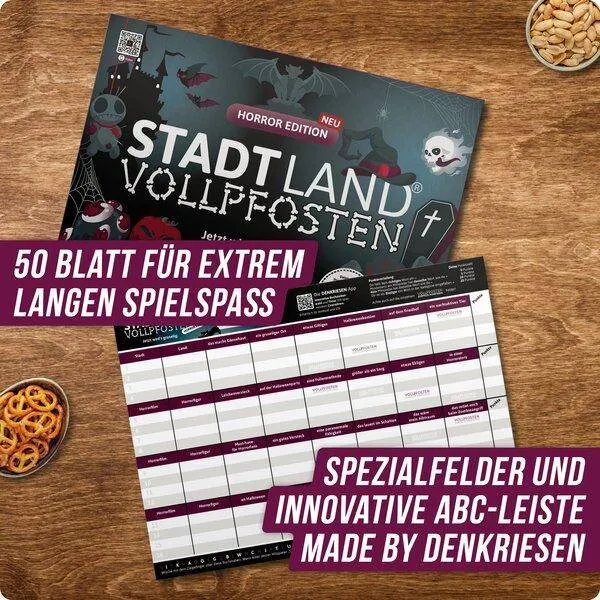 Stadt Land Vollpfosten - Horror Edition (DinA4-Format)