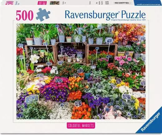 Ravensburger Colorful Markets - Flower Market, France (500pcs)