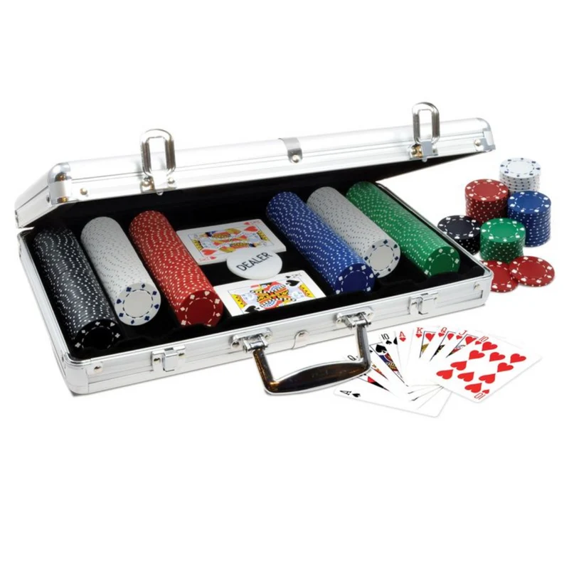 ProPoker in Alu - Koffer, 2 Kartensets und einem Dealer - Button, 300Poker - Chips, inkl. DVD