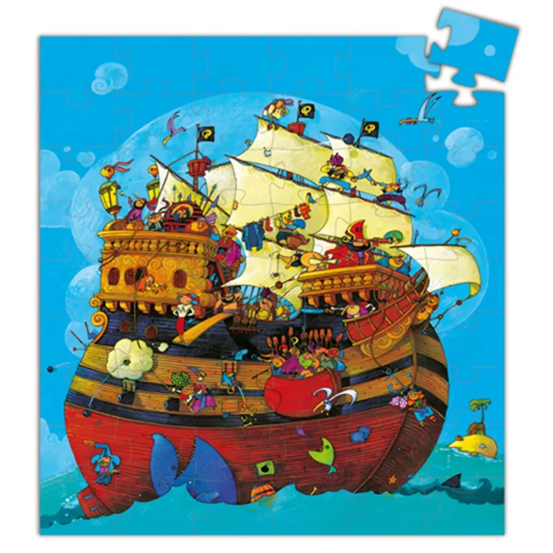 Djeco - Puzzle Barbarossas Schiff - 54 Teile