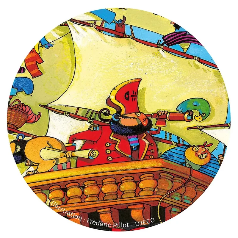 Djeco - Puzzle Barbarossas Schiff - 54 Teile