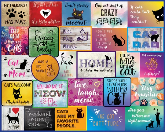 PFG I Love Cats, Doug Banks (1000pcs) (Usage/Used - PUZZLES FOR GOOD)