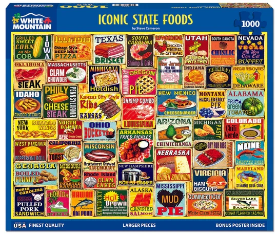 PFG Iconic State Foods, Steve Cameron (Usage/Used - PUZZLES FOR GOOD)