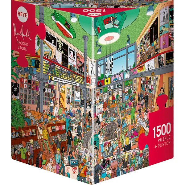 PFG Record Store (Triangular Box) (1500pcs) (Usage/Used - PUZZLES FOR GOOD)