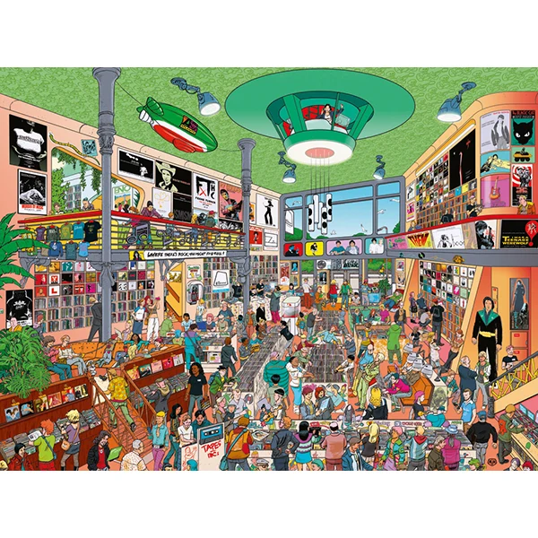 PFG Record Store (Triangular Box) (1500pcs) (Usage/Used - PUZZLES FOR GOOD)