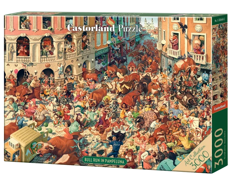 PFG Art Collection - Bull Run in Pampeluna (3000pcs) (Usage/Used - PUZZLES FOR GOOD)