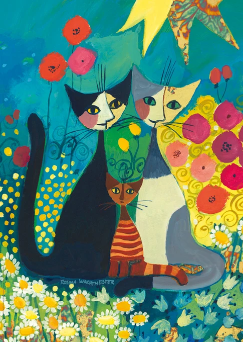 PFG Flowerbed, Rosina Wachtmeister (w/ Gold Foil Stamping) (1000pcs) (Usage/Used - PUZZLES FOR GOOD)