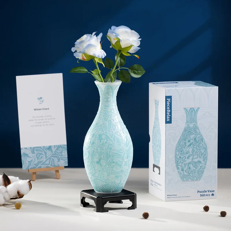 3D Puzzle Vase - Winter Grace