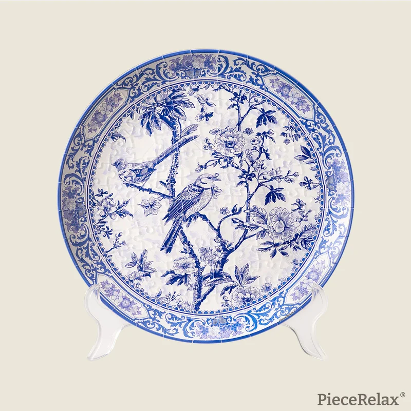 3D Puzzle Plate - Floral Ballet with Birds