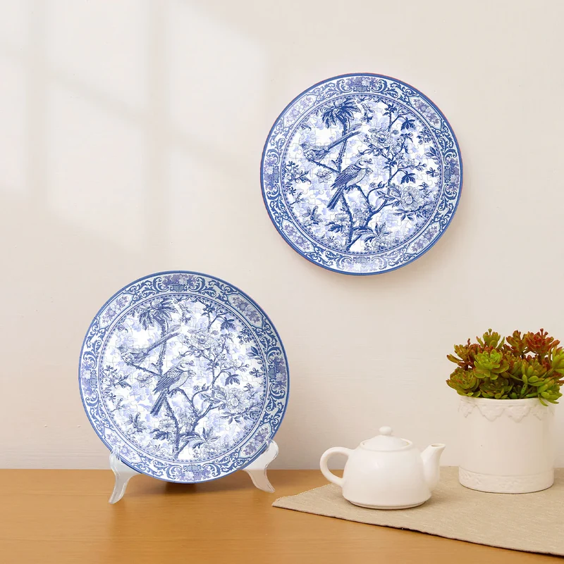 3D Puzzle Plate - Floral Ballet with Birds