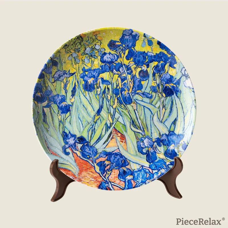 3D Puzzle Plate - Irises, Van Gogh