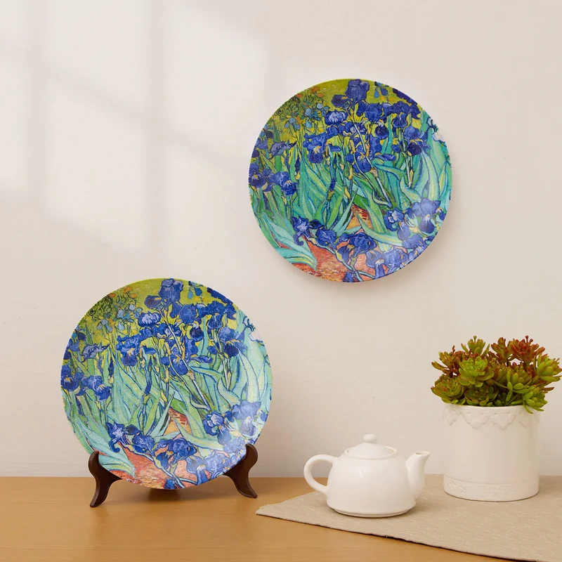 3D Puzzle Plate - Irises, Van Gogh