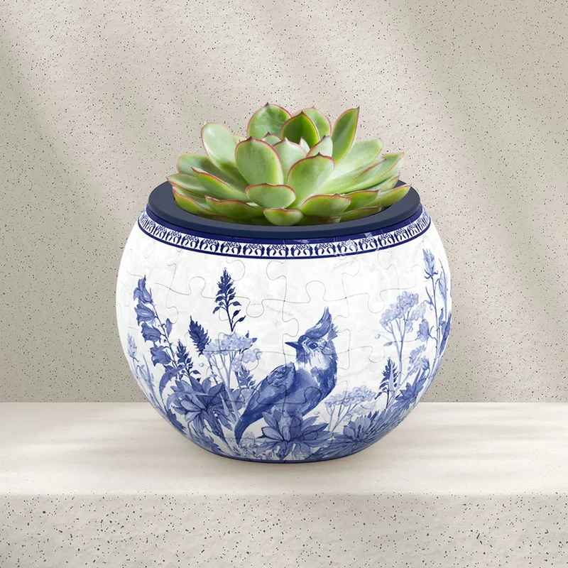 3D Puzzle Planter - Oriental Birds and Flowers