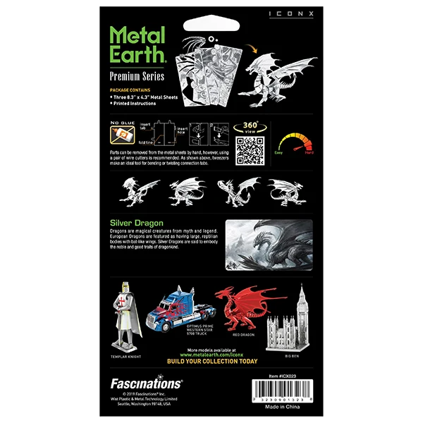 Metal Earth® - Iconx - Silver Dragon