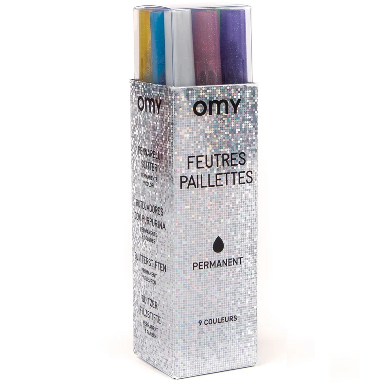 Marker - Glitter 9 Stk.