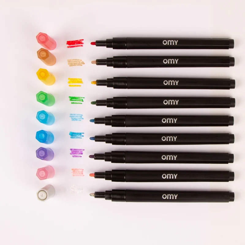 Marker - Glitter 9 Stk.
