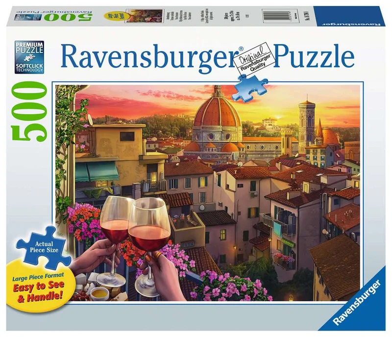 PFG Ravensburger Cozy Wine Terrace (500 Large) (Usage/Used - PUZZLES FOR GOOD)