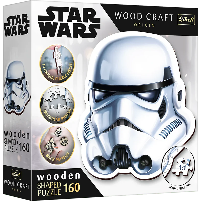 Trefl Wood Craft - Star Wars Storm Trooper Helmet (160pcs) (Wooden Jigsaw Puzzle)