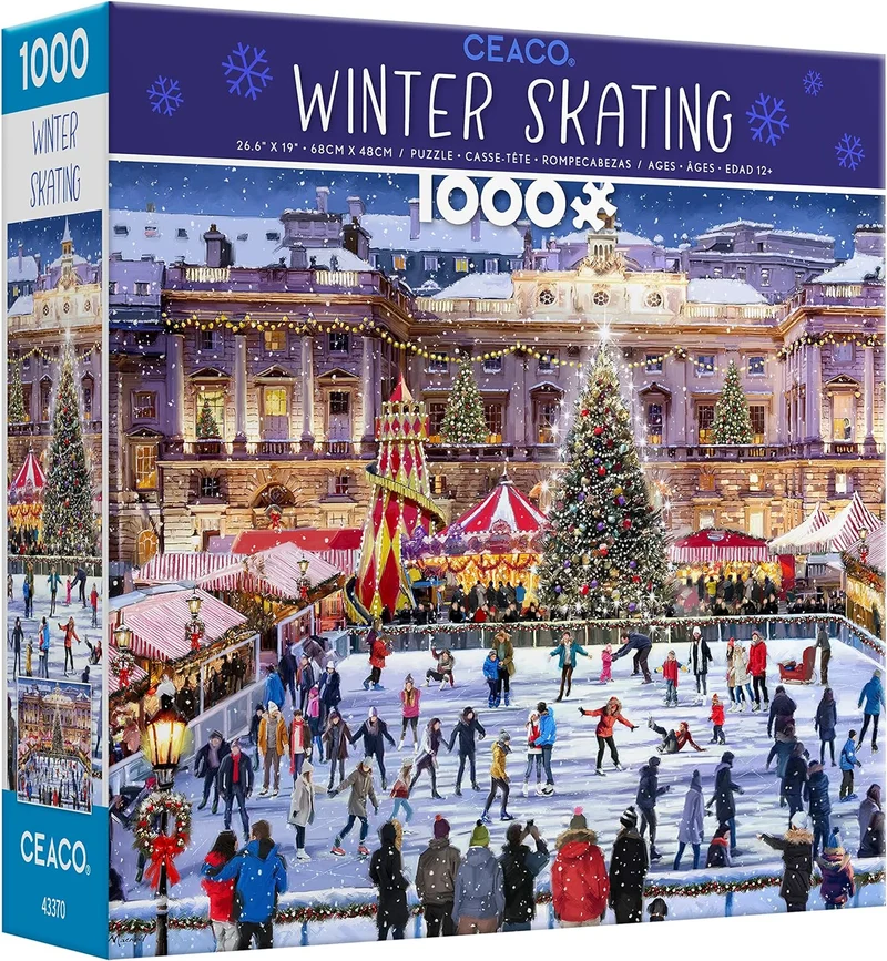 PFG Classic Christmas - Winter Skating, Macneil (1000pcs) (Usage/Used - PUZZLES FOR GOOD)