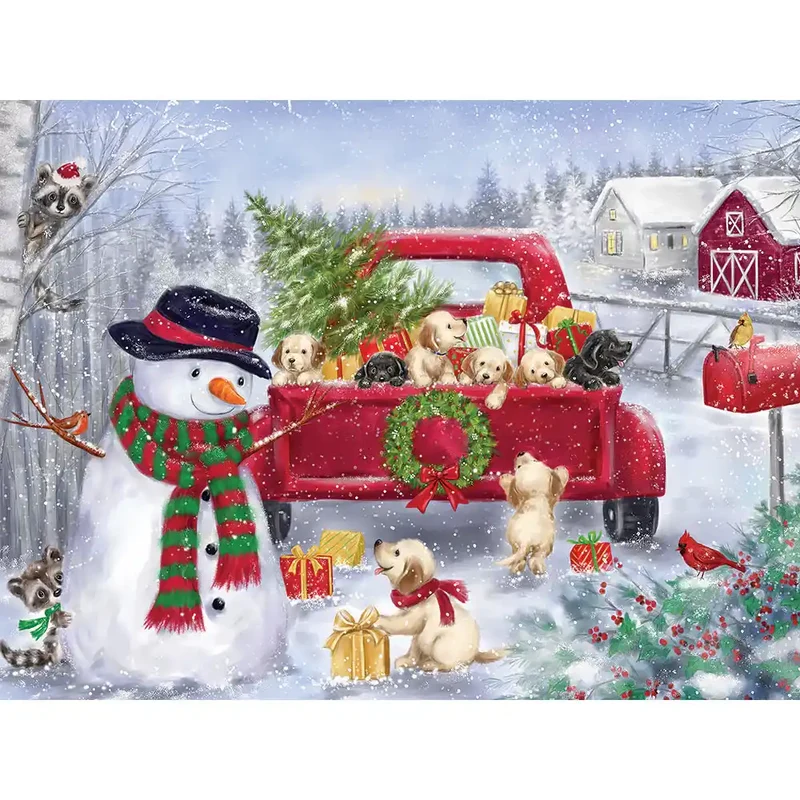 PFG Red Truck with Puppies (Usage/Used - PUZZLES FOR GOOD)