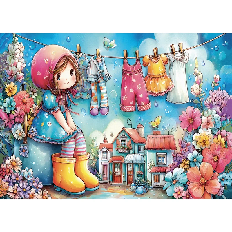 Sunlit Laundry Joy (1000pcs)