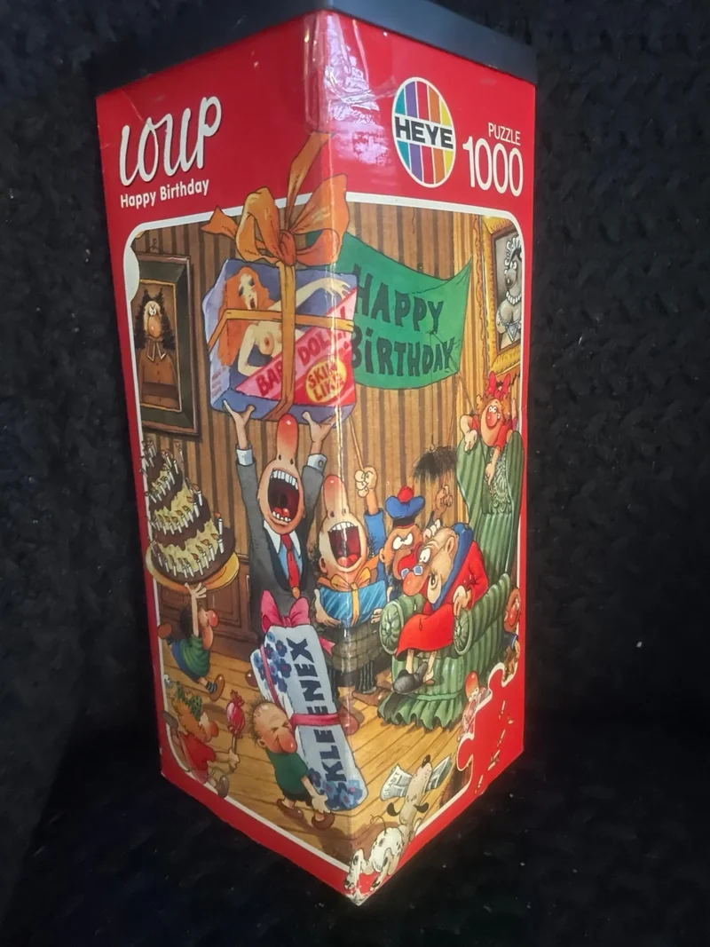 PFG RARE - Happy Birthday - Vintage, 1990 (Triangular Box) (1000pcs) (Usage/Used - PUZZLES FOR GOOD)