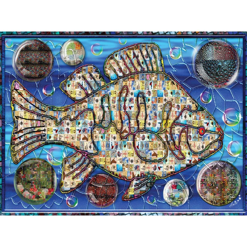 PFG 2 Poisson Mosaique/ Mosaic Fish 2 (Usage/Used - PUZZLES FOR GOOD)