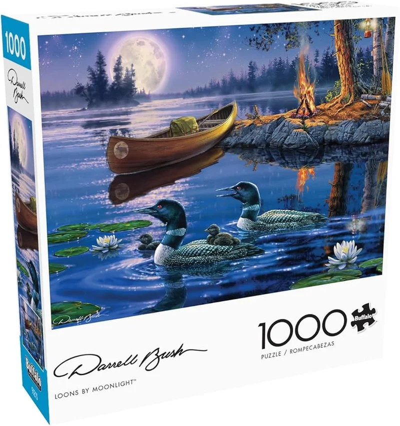 PFG Loons by Moonlight, Darrell Bush (Usage/Used - PUZZLES FOR GOOD)