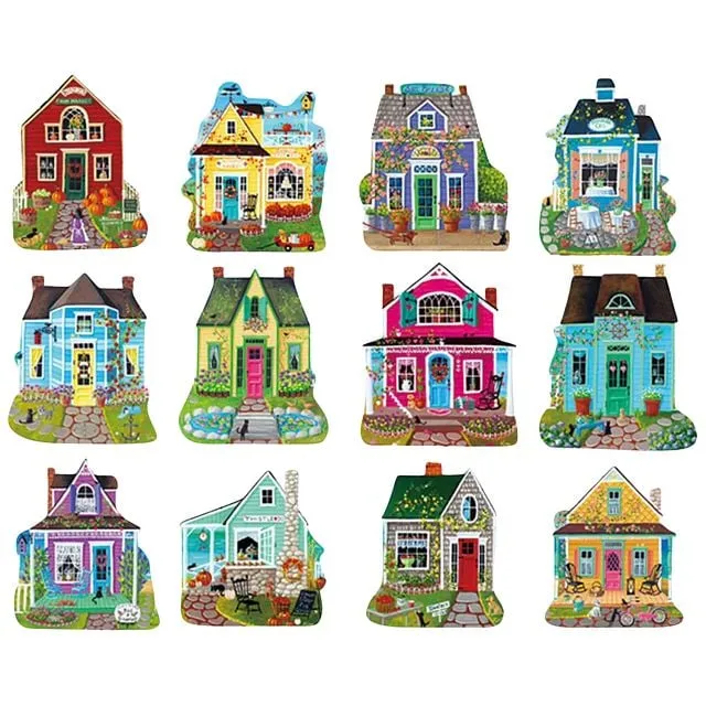 PFG Mini Shaped - 12 Cottages (Usage/Used - PUZZLES FOR GOOD)
