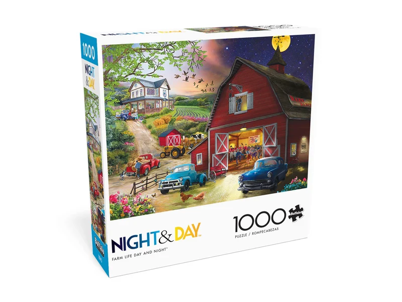 PFG Night & Day - Farm Life (1000pcs) (Usage/Used - PUZZLES FOR GOOD)