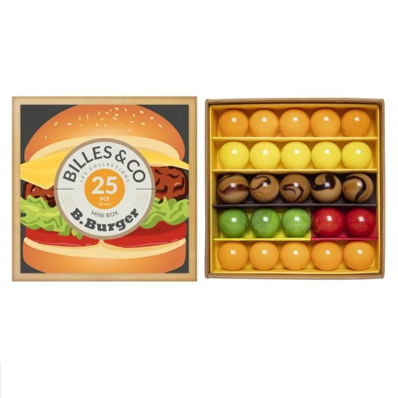 Glasperlen – Hamburger, 25 Stück