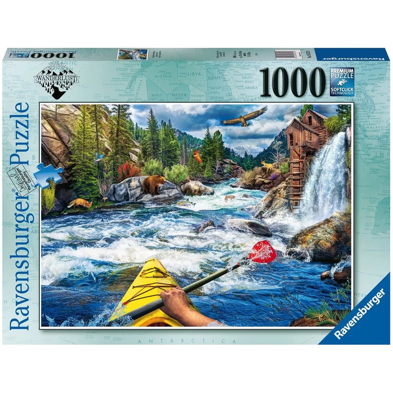 PFG Ravensburger White Water Kayaking (1000pcs) (Usage/Used - PUZZLES FOR GOOD)