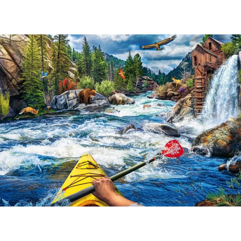 PFG Ravensburger White Water Kayaking (1000pcs) (Usage/Used - PUZZLES FOR GOOD)