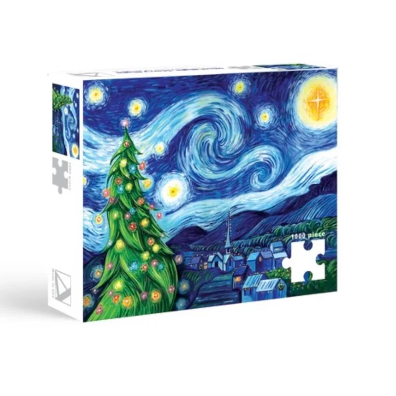 PFG Silent Night, Starry Night (1000pcs) (Usage/Used - PUZZLES FOR GOOD)