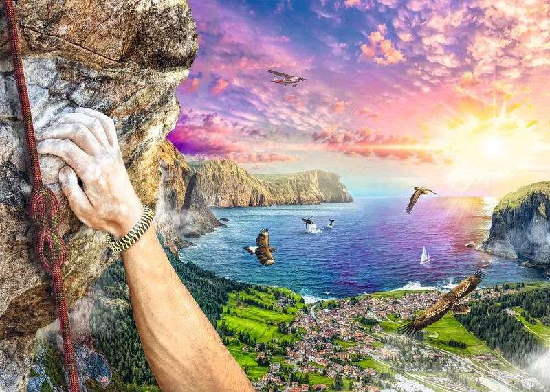 PFG Ravensburger Rock Climbing (1000pcs) (Usage/Used - PUZZLES FOR GOOD)