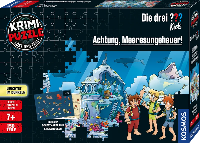 Krimi-Puzzle: Die drei ??? Kids - Achtung, Meeresungeheuer!