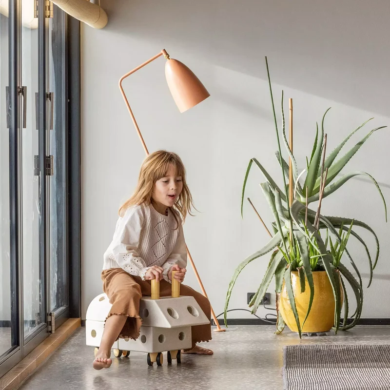 Kreative Bausteine zur Förderung der Grobmotorik Explorer Set – sandgrau 15 in 1
