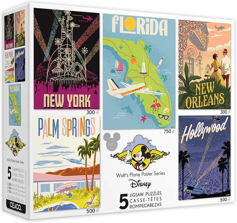 Disney - Walt's Plane Poster Series - Limited Edition 5-in-1 Multipack