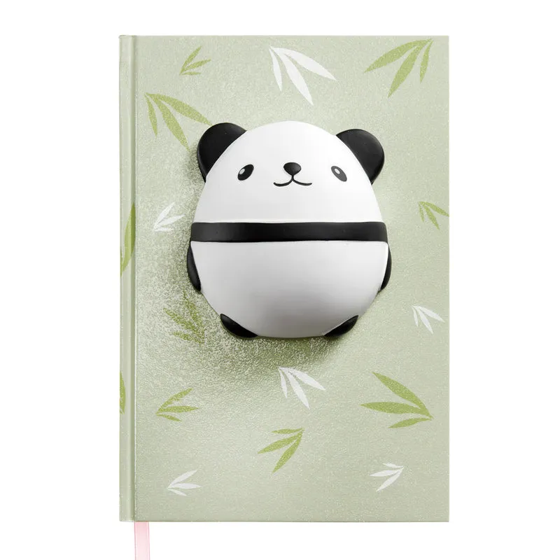 Notizbuch A5 mit weicher Squishy-Figur – Panda