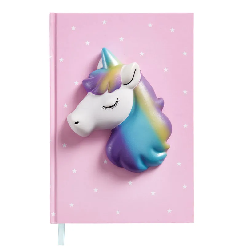 Notizbuch A5 mit weicher Squishy-Figur – Unicorn
