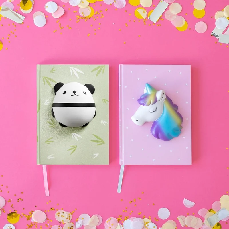 Notizbuch A5 mit weicher Squishy-Figur – Unicorn